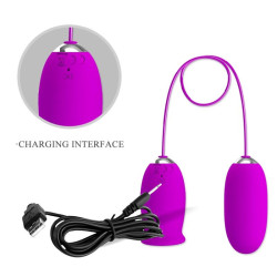 PRETTY LOVE - DAISY DUAL EGG WIEDERAUFLADBARER VIBRATOR LILA – Produktansicht 8