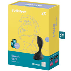 SATISFYER - SWEET SEAL VIBRIERENDE PLUGAPP SCHWARZ – Produktansicht 4