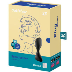 SATISFYER - TRENDSETTER VIBRIERENDE PLUGAPP SCHWARZ – Produktansicht 4