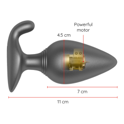 ONINDER - RIO VIBRIERENDER ANALPLUG SCHWARZ - KOSTENLOSE APP – Produktansicht 3