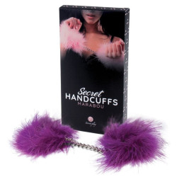 SECRETPLAY - LILA MARABOU-HANDSCHELLEN – Produktansicht 2