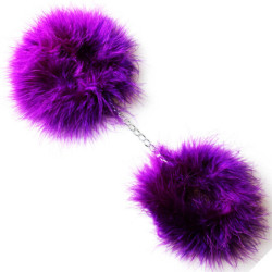 SECRETPLAY - LILA MARABOU-HANDSCHELLEN – Produktansicht 3