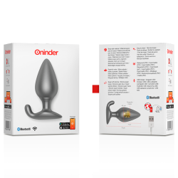 ONINDER - RIO VIBRIERENDER ANALPLUG SCHWARZ - KOSTENLOSE APP – Produktansicht 6