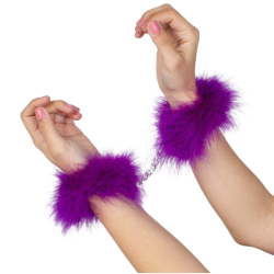 SECRETPLAY - LILA MARABOU-HANDSCHELLEN – Produktansicht 4