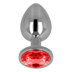 OHMAMA - ANALPLUG MIT ROTEM KRISTALL 8 CM – Produktansicht 2