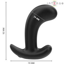 INTENSE - CHANDLER ANAL PLUG 10 VIBRATIONEN SCHWARZ FERNBEDIENUNG – Produktansicht 3