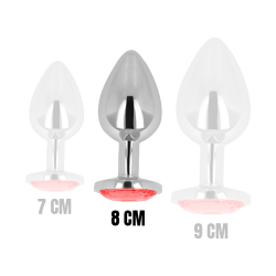 OHMAMA - ANALPLUG MIT ROTEM KRISTALL 8 CM – Produktansicht 4