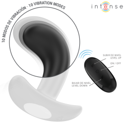 INTENSE - CHANDLER ANAL PLUG 10 VIBRATIONEN SCHWARZ FERNBEDIENUNG – Produktansicht 5