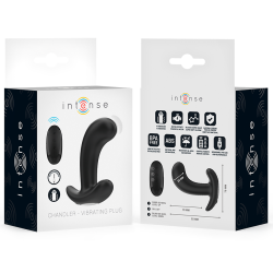 INTENSE - CHANDLER ANAL PLUG 10 VIBRATIONEN SCHWARZ FERNBEDIENUNG – Produktansicht 7