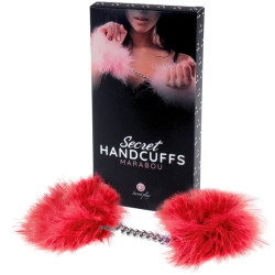 SECRETPLAY - ROTE MARABOU-HANDSCHELLEN – Produktansicht 2