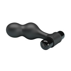 MR PLAY - SCHWARZER SILIKON-VIBRATOR-ANALSTECKER – Produktansicht 6