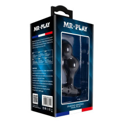 MR PLAY - SCHWARZER SILIKON-VIBRATOR-ANALSTECKER – Produktansicht 10