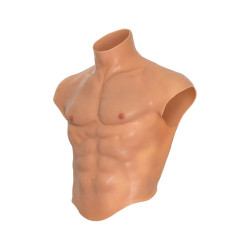VERBORGENE BEDÜRFNIS - ALTER EGO SILIKON-MÄNNERTORSO-SHIRT MIT ABS-FLEISCH