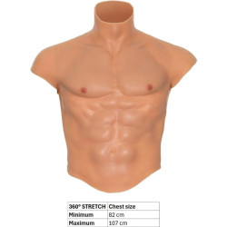VERBORGENE BEDÜRFNIS - ALTER EGO SILIKON-MÄNNERTORSO-SHIRT MIT ABS-FLEISCH – Produktansicht 5