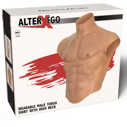 VERBORGENE BEDÜRFNIS - ALTER EGO SILIKON-MÄNNERTORSO-SHIRT MIT ABS-FLEISCH – Produktansicht 6