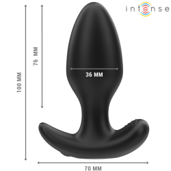 INTENSE - JOEY ANAL PLUG 10 VIBRATIONEN SCHWARZ FERNBEDIENUNG – Produktansicht 3