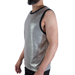 MACHO - T-SHIRT MIT FEINEM GLITZER, GRÖSSE S/M – 2 – Produktansicht 2