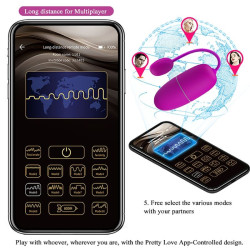 PRETTY LOVE - VIBRIERENDES EI DER NYMPHE, APP-GESTEUERT, LILA – Produktansicht 15