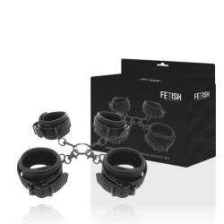 FETISH SUBMISSIVE - HAND- UND KNÖCHEL-HANDSCHELLEN-SET MIT NOPRENE-FUTTER – Produktansicht 2