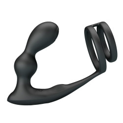 MR PLAY - VIBRIERENDER ANALPLUG MIT PENISRING UND FERNBEDIENUNG – Produktansicht 4