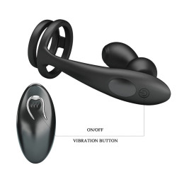 MR PLAY - VIBRIERENDER ANALPLUG MIT PENISRING UND FERNBEDIENUNG – Produktansicht 5