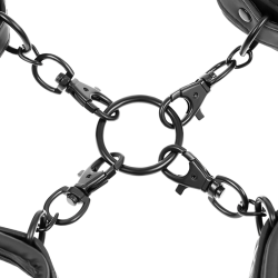 FETISH SUBMISSIVE - HAND- UND KNÖCHEL-HANDSCHELLEN-SET MIT NOPRENE-FUTTER – Produktansicht 7