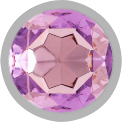 INTENSE - ANALPLUG AUS ALUMINIUMMETALL MIT VIOLETTEM KRISTALL, GRÖSSE L – Produktansicht 3