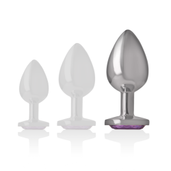 INTENSE - ANALPLUG AUS ALUMINIUMMETALL MIT VIOLETTEM KRISTALL, GRÖSSE L – Produktansicht 5