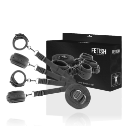 FETISH SUBMISSIVE - SET AUS HANDSCHELLEN UND KRAWATTEN MIT NOPRENE-FUTTER – Produktansicht 2