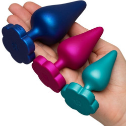 ROMP - LUSTER ANAL TRAININGSSET S/M/L MIT BLUMENFÖRMIGER BASIS – Produktansicht 2