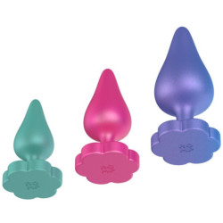 ROMP - LUSTER ANAL TRAININGSSET S/M/L MIT BLUMENFÖRMIGER BASIS – Produktansicht 5