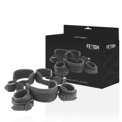 FETISH SUBMISSIVE - POSITION MIT OFFENEN BEINEN UND HANDSCHELLEN MIT NOPRENE-FUTTER – Produktansicht 2