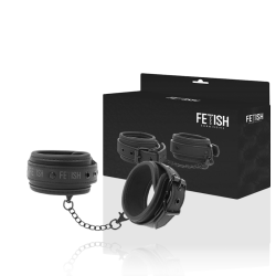 FETISH SUBMISSIVE - KNÖCHELSTZE AUS VEGANEM LEDER MIT NOPRENE-FUTTER – Produktansicht 2