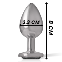 INTENSE - ANALPLUG AUS ALUMINIUMMETALL MIT SCHWARZEM GLAS, GRÖSSE M – Produktansicht 4