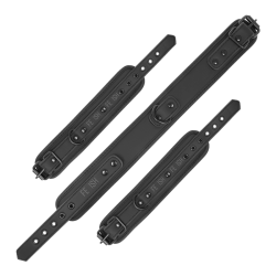 FETISH SUBMISSIVE - KRAGEN UND HANDGELENKBNDCHEN VEGANES LEDER MIT NEOPRENFUTTER – Produktansicht 5