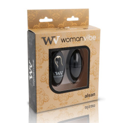 WOMANVIBE - ALSAN EGG FERNBEDIENUNG SCHWARZ SILIKON SCHWARZ – Produktansicht 3