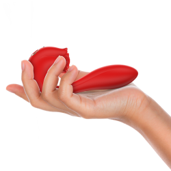 MIA - SELENA STIMULATOR VIBRIEREN + KLAPPEN ROT – Produktansicht 2