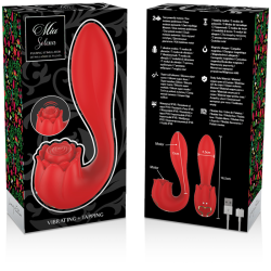 MIA - SELENA STIMULATOR VIBRIEREN + KLAPPEN ROT – Produktansicht 3