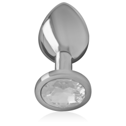 INTENSE - ANALPLUG AUS ALUMINIU MMETALL MIT SILBERNEM KRISTALL, GRÖSSE S – Produktansicht 2