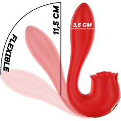 MIA - SELENA STIMULATOR VIBRIEREN + KLAPPEN ROT – Produktansicht 7