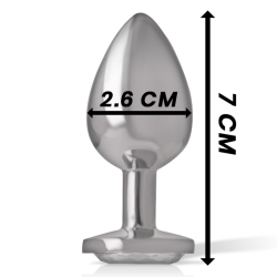 INTENSE - ANALPLUG AUS ALUMINIU MMETALL MIT SILBERNEM KRISTALL, GRÖSSE S – Produktansicht 6