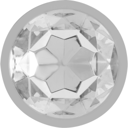 INTENSE - ALUMINIUM-METALL-ANALSPLUG MIT SILBERNEM KRISTALL, GRÖSSE M – Produktansicht 3