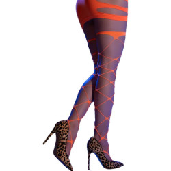CHILIROSE - CR 4706 CABARET STRUMPFHOSE ORANGE S/M – Produktansicht 2