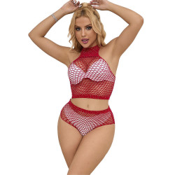 SUBBLIME - 952402 NETZSET MIT ROSA DIAMANTEN EINE GRÖSSE – Produktansicht 4
