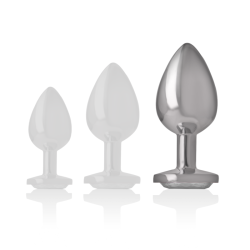 INTENSE - ANALPLUG AUS ALUMINIU MMETALL MIT SILBERNEM KRISTALL, GRÖSSE L – Produktansicht 5