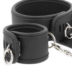 FETISH SUBMISSIVE - LEDER UND HANDSCHELLEN VEGANES LEDER MIT NEOPRENFUTTER – Produktansicht 5