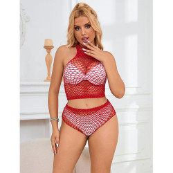 SUBBLIME - 952402 NETZSET MIT ROSA DIAMANTEN EINE GRÖSSE – Produktansicht 7
