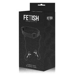 FETISH SUBMISSIVE - KNEBELRING MIT NIPPELKLEMMEN – Produktansicht 8