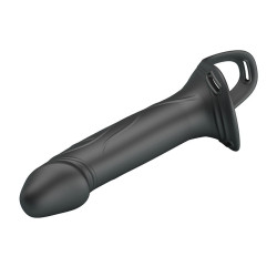 PRETTY LOVE - LANDON BLACK VIBRATING STRAP-ON – Produktansicht 5
