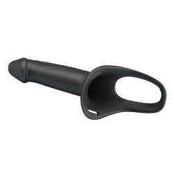 PRETTY LOVE - LANDON BLACK VIBRATING STRAP-ON – Produktansicht 6